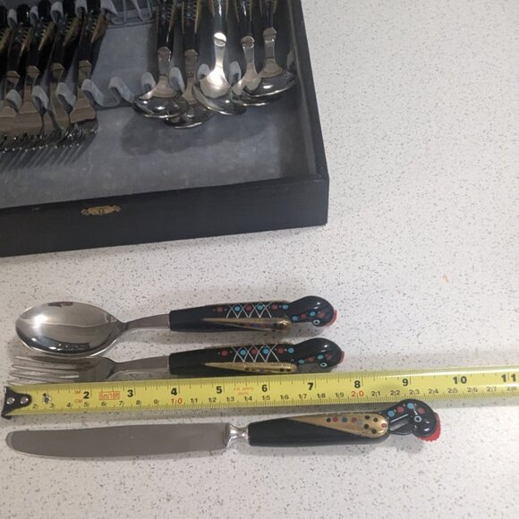 Vintage Alfred Haddad Firebird Phoenix Bird Handle Cutlery - 18 piece set - Picture 6 of 10